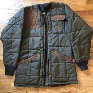 Vintage Men's Puffer Shooting Jacket Medium Bob Allen Quilted Iowa USA Made 80s